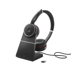 Jabra Evolve 75 Auricolare Con cavo e senza cavo A Padiglione Musica e Chiamate Bluetooth Base di ricarica Nero (7599-848-199)