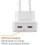 CHARGEPLUS DUAL USB-C SLIM WALL 65W (CY5788PDWCH)