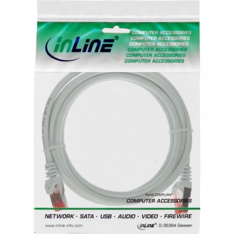 InLine 4043718120482 cavo di rete Bianco 3 m Cat6 S/FTP (S-STP) (4043718120482) (76403W)