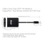 CLUB3D CSV-1555 cavo e adattatore video 1,5 m USB tipo-C 2 x DisplayPort Nero