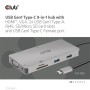 CLUB3D CSV-1594 replicatore di porte e docking station per laptop USB 3.2 Gen 1 (3.1 Gen 1) Type-C Nero, Grigio