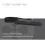 CLUB3D CSV-2555 replicatore di porte e docking station per laptop Cablato Nero