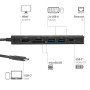 CLUB3D CSV-2555 replicatore di porte e docking station per laptop Cablato Nero