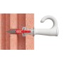 Fischer 564171 ancoraggio a vite e tassello 25 pz Kit di gancio a vite e tasselli a muro