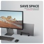 Axagon STND-VB Vertikaler Laptop-Ständer, einstellbare Breite, Aluminium Supporto per laptop e tablet Nero 43,9 cm (17.3")
