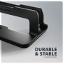 Axagon STND-VB Vertikaler Laptop-Ständer, einstellbare Breite, Aluminium Supporto per laptop e tablet Nero 43,9 cm (17.3")