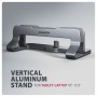 Axagon STND-VG Vertikaler Laptop-Ständer, einstellbare Breite, Aluminium Supporto per laptop e tablet Grigio 43,9 cm (17.3")