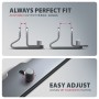 Axagon STND-VG Vertikaler Laptop-Ständer, einstellbare Breite, Aluminium Supporto per laptop e tablet Grigio 43,9 cm (17.3")