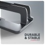 Axagon STND-VG Vertikaler Laptop-Ständer, einstellbare Breite, Aluminium Supporto per laptop e tablet Grigio 43,9 cm (17.3")