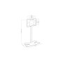 ITB STAND 600X400 H 1600 BLACK BASE 190,5 cm (75") Pavimento Nero (ER038442)