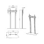 ITB MB2586 Supporto per display espositivi 2,79 m (110") Nero