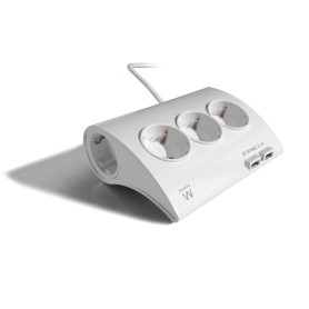 Ewent EW3935 prolunghe e multiple 1,5 m 5 presa(e) AC Interno Bianco (CEEW3935)
