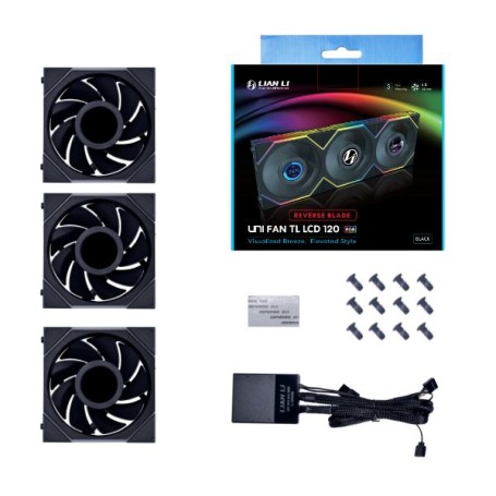 Lian Li UNI FAN TL LCD Case per computer Ventilatore 12 cm Nero (12RTLLCD3B)