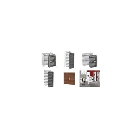 kerkmann Regal ARTLINE, 4 Böden (B)410 mm, weiß Maße: (B)410 x (T)380 x (H)1.850 mm, 5 Ordnerhöhen, - 1 Stück (7346)