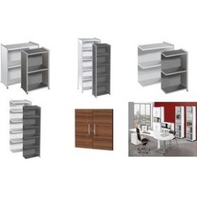 kerkmann Anbau-Regal ARTLINE, 4 Böden (B)780 mm, weiß Maße: (B)780 x (T)380 x (H)1.850 mm, 5 Ordnerhöhen, - 1 Stück (7382)