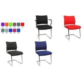 Topstar Besucherstuhl "Visit 20 Polster", anthrazit Bezug: 100 % Polypropylen, Schwingergestell verchromt, - 2 Stück (NV390 G22
