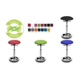 Topstar Hocker "Sitness High Bob", blau Bezug: 100 % Polyester, stufenlose Sitzhöhenverstellung, - 1 Stück (SU59 BR6)