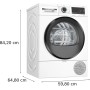 Bosch Serie 6 WQG243C0II Asciugatrice a pompa di calore 9 kg Bianco
