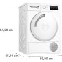 Bosch WTH83208II Serie 4 Asciugatrice a pompa di calore 8 kg Bianco