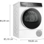 Bosch Serie 8 WQB246C0II Asciugatrice a pompa di calore 9 kg Bianco