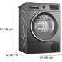 Bosch Serie 6 WQG243DRII Asciugatrice a pompa di calore 9 kg Antracite