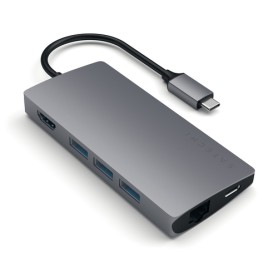 Satechi Multi-Port Adapter V2 Dock st. USB 3.2 Gen 1 (3.1 Gen 1) Type-C 10000 Mbit/s Grigio (ST-TCMA2M)