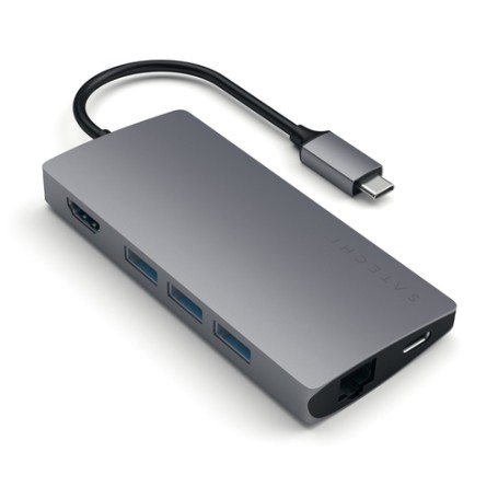 Satechi Multi-Port Adapter V2 Dock st. USB 3.2 Gen 1 (3.1 Gen 1) Type-C 10000 Mbit/s Grigio (ST-TCMA2M)