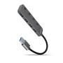 Axagon HUE-MSA Superspeed USB-A Switch Hub 4x USB 3.0 aktiv - 20cm schwarz USB 3.2 Gen 1 (3.1 Gen 1) Type-A 5000 Mbit/s Grigio
