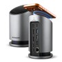 Axagon HMC-WL9 replicatore di porte e docking station per laptop Cablato USB 3.2 Gen 2 (3.1 Gen 2) Type-C Grigio