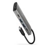 Axagon HMC-5G21 replicatore di porte e docking station per laptop Cablato USB 3.2 Gen 2 (3.1 Gen 2) Type-C Grigio