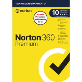 NORTON 360 PREMIUM 2026 - ANTITRUFFA-10 DISPOSITIVI 12 MESI 75GB - IT BOX (21483661)