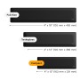 Glorious Gaming GLO-KB-ACC-WR-CLTH-65-75-BLK accessorio del dispositivo di ingresso Keyboard palm rest