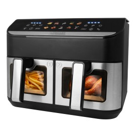 Gastroback Duo Family Doppia 9 L Indipendente 2900 W Friggitrice ad aria calda Nero, Acciaio inox (42586)