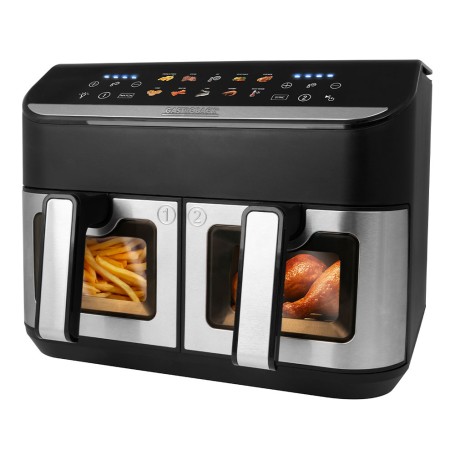 Gastroback Duo Family Doppia 9 L Indipendente 2900 W Friggitrice ad aria calda Nero, Acciaio inox (42586)