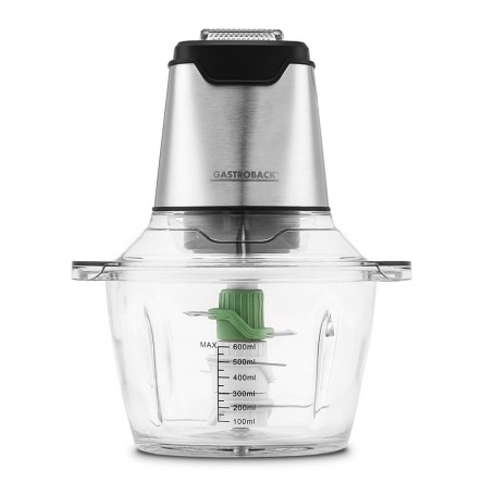 Gastroback Design Mini Chopper Plus 0,6 L 400 W Acciaio inox, Trasparente (40961)