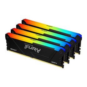 Kingston Technology FURY Beast 64GB 3200MT/s DDR4 CL16 DIMM (Kit da 4) 1Gx8 RGB (KF432C16BB12AK4/64)