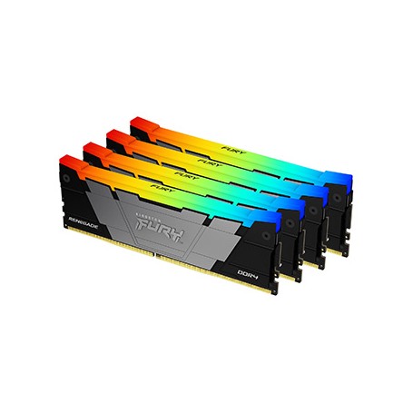 Kingston Technology FURY 64GB 3200MT/s DDR4 CL16 DIMM (Kit da 4) 1Gx8 Renegade RGB (KF432C16RB12AK4/64)