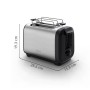 Tefal Subito TT5S1DE0 tostapane 7 2 fetta/e 1300 W Nero, Acciaio inox