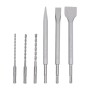 SDS+ Bohrer- und Meiel-Set, Meiel- & Bohrer-Satz (6-teilig) (D-58920)