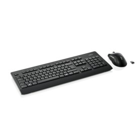 Fujitsu Set LX960 tastiera Mouse incluso Ufficio RF Wireless AZERTY Francese Nero (S26381-K960-L440)