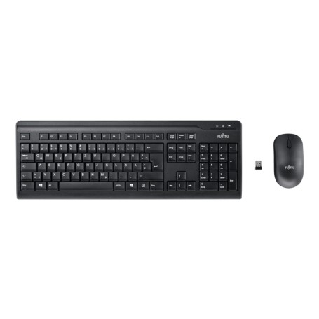 Fujitsu LX410 tastiera Mouse incluso RF Wireless QWERTY Inglese Nero (S26381-K410-L402)