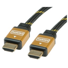 ROLINE 11.04.5508 cavo HDMI 15 m HDMI tipo A (Standard) Nero, Oro (RO11.04.5508)