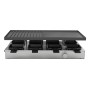 Gastroback Raclette Grill & Pancake Station griglia per raclette 8 persona(e) 1700 W Nero, Acciaio inox (42563)
