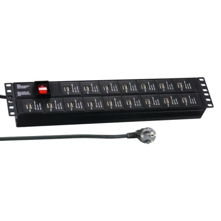 EFB Elektronik EK631USB.2 prolunghe e multiple 3 m 0 presa(e) AC Interno Nero