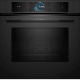 BOSCH HNG978NM1 forno da incasso con funzione vapore e microonde, 60 x 60 cm, Matt Black, Serie 8