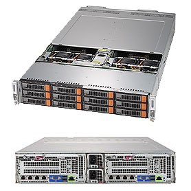 Supermicro SuperServer 6029BT-DNC0R Intel® C621 LGA 3647 (Socket P) Armadio (2U) Nero (SYS-6029BT-DNC0R)