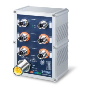 PLANET IP67-rated Industrial L2+ Gestito L2+ Supporto Power over Ethernet (PoE) Blu, Grigio (IGS-5227X-4P2T)