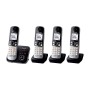 Panasonic KX-TG6824GB telefono Telefono DECT Identificatore di chiamata Nero, Argento (KX-TG6824GB)