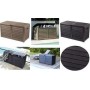 EDA Gartenbox BAYA, 420 Liter, in Holzoptik, anthrazit Outdoor Box mit UV-Schutz, Vorrichtung zum Verschließen, - 1 Stück (010 (010290 G.ANT CX)