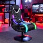 X Rocker Fury 2.1 RGB Sedia da gioco per console Seduta imbottita Nero, Bianco (2023039)